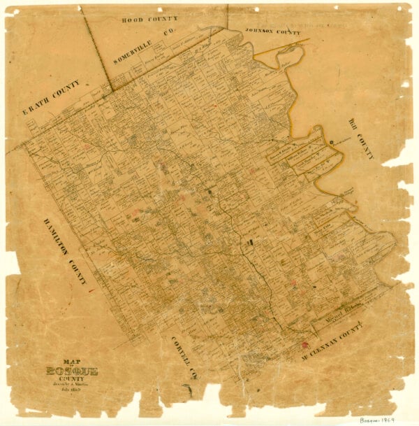 Map of Bosque County