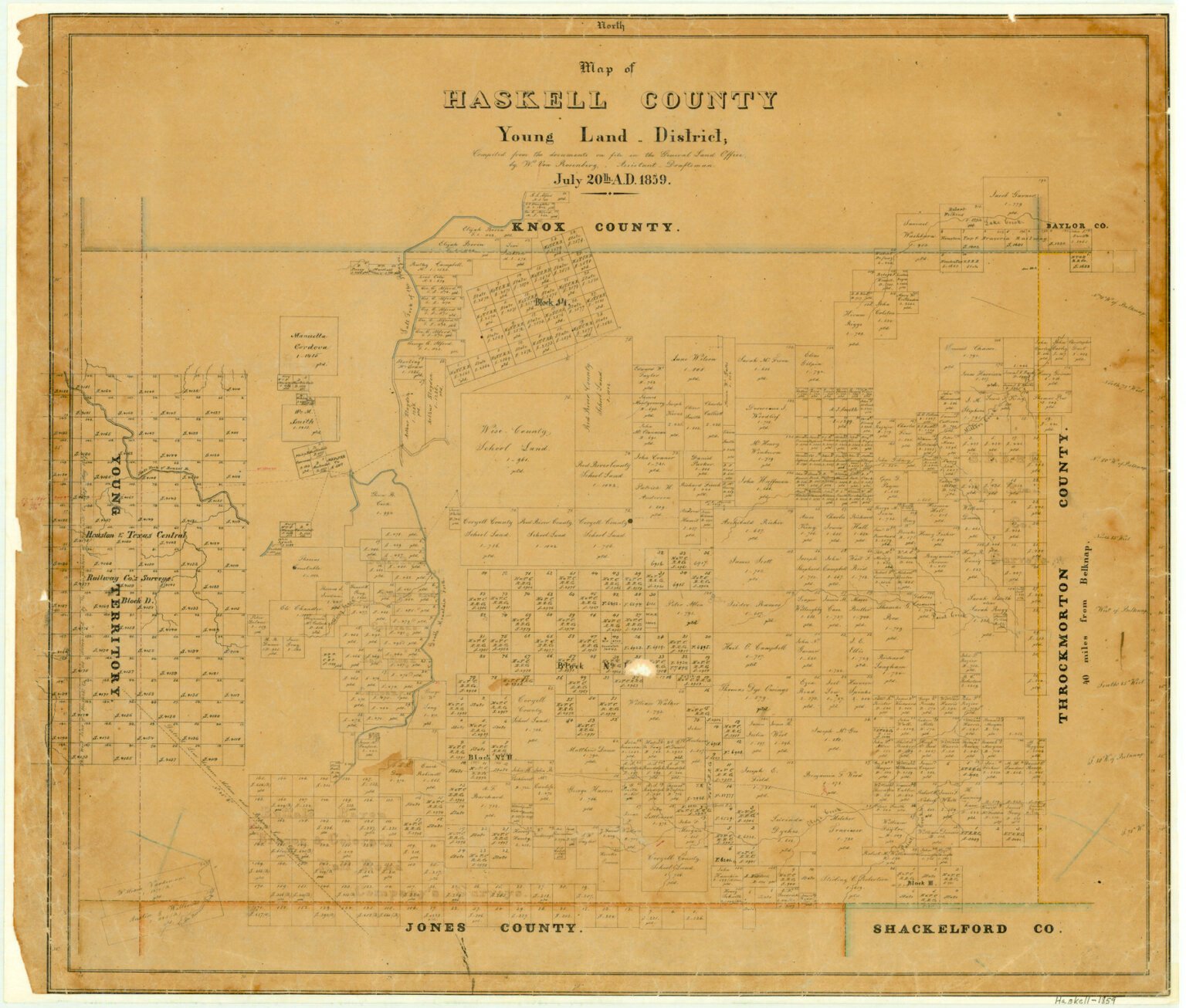 Map of Haskell County Young District Legacy of Texas