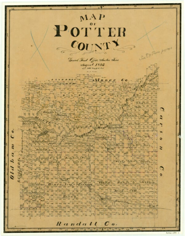Map of Potter County