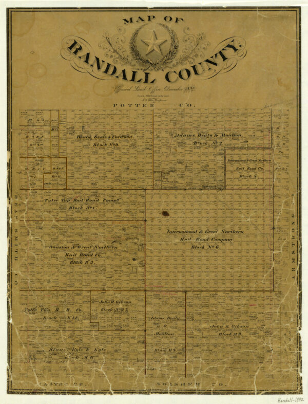 Map of Randall County