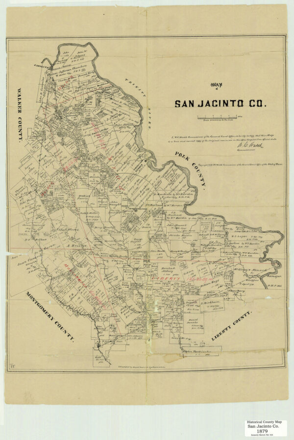 Map of San Jacinto County