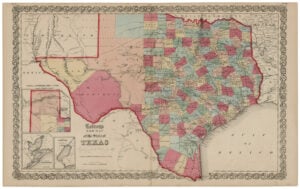 Colton's New Map of the State of Texas