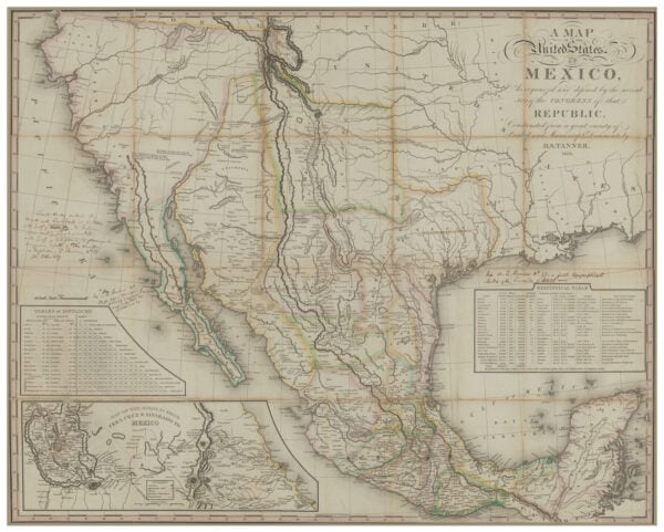 Map of the United States of Mexico, 1826