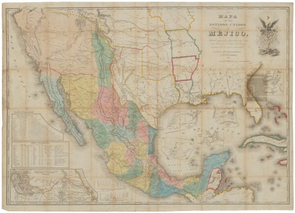 Mapa de los Estados Unidos de Mejico