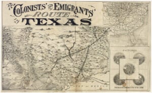 Colonists' and Emigrants' Route to Texas