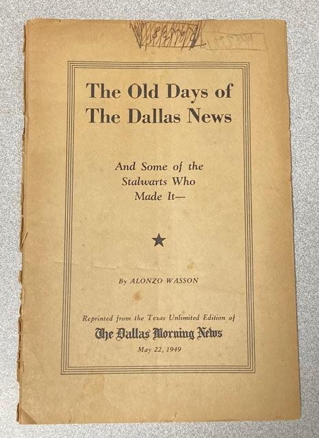 The Old Days of The Dallas News