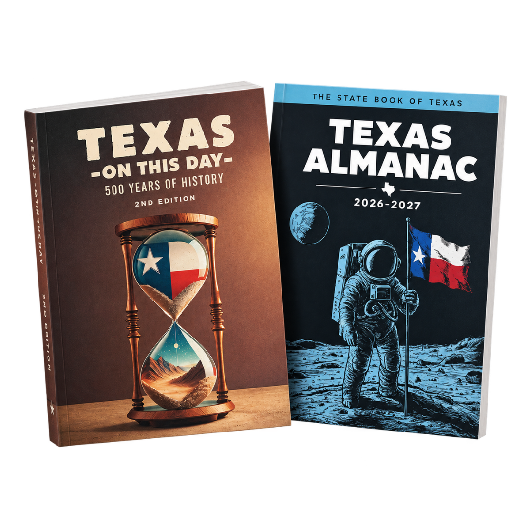Buy Texas On This Day and get the 2026-2027 Texas Almanac for FREE
